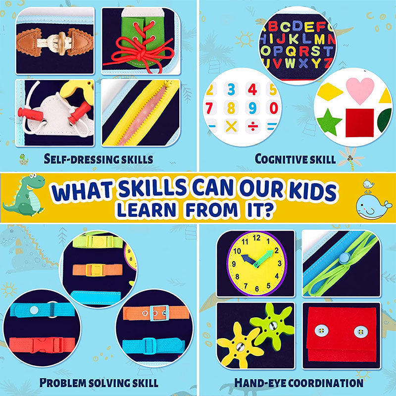 Felt Children's Dressing Busy Board Baby Early Education