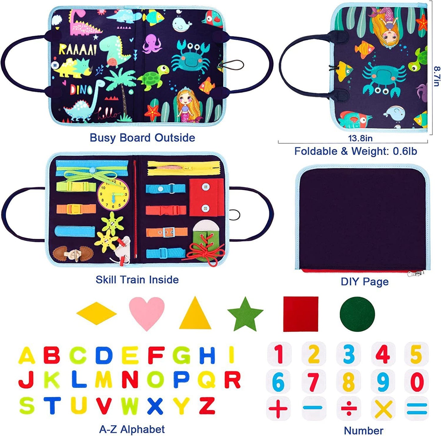 Felt Children's Dressing Busy Board Baby Early Education
